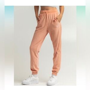 adidas Originals Peach Track Pants with Side Stripes
